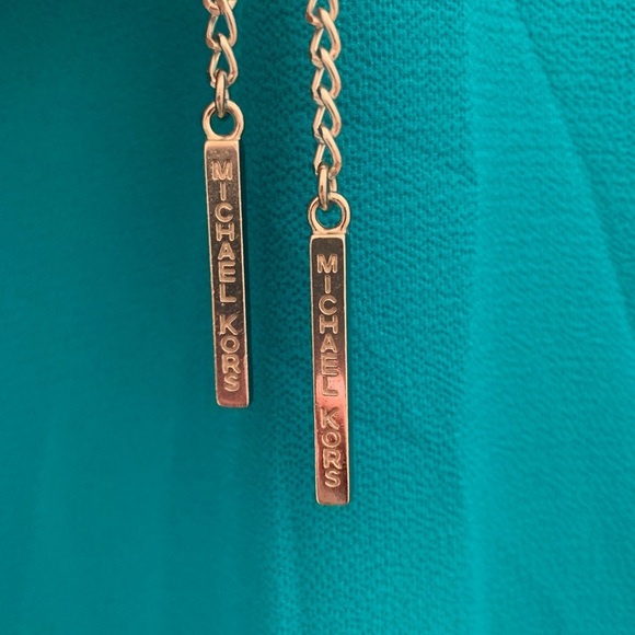 Michael Kors Bell Sleeves Shift Dress Turquoise Size L - Picture 8 of 10